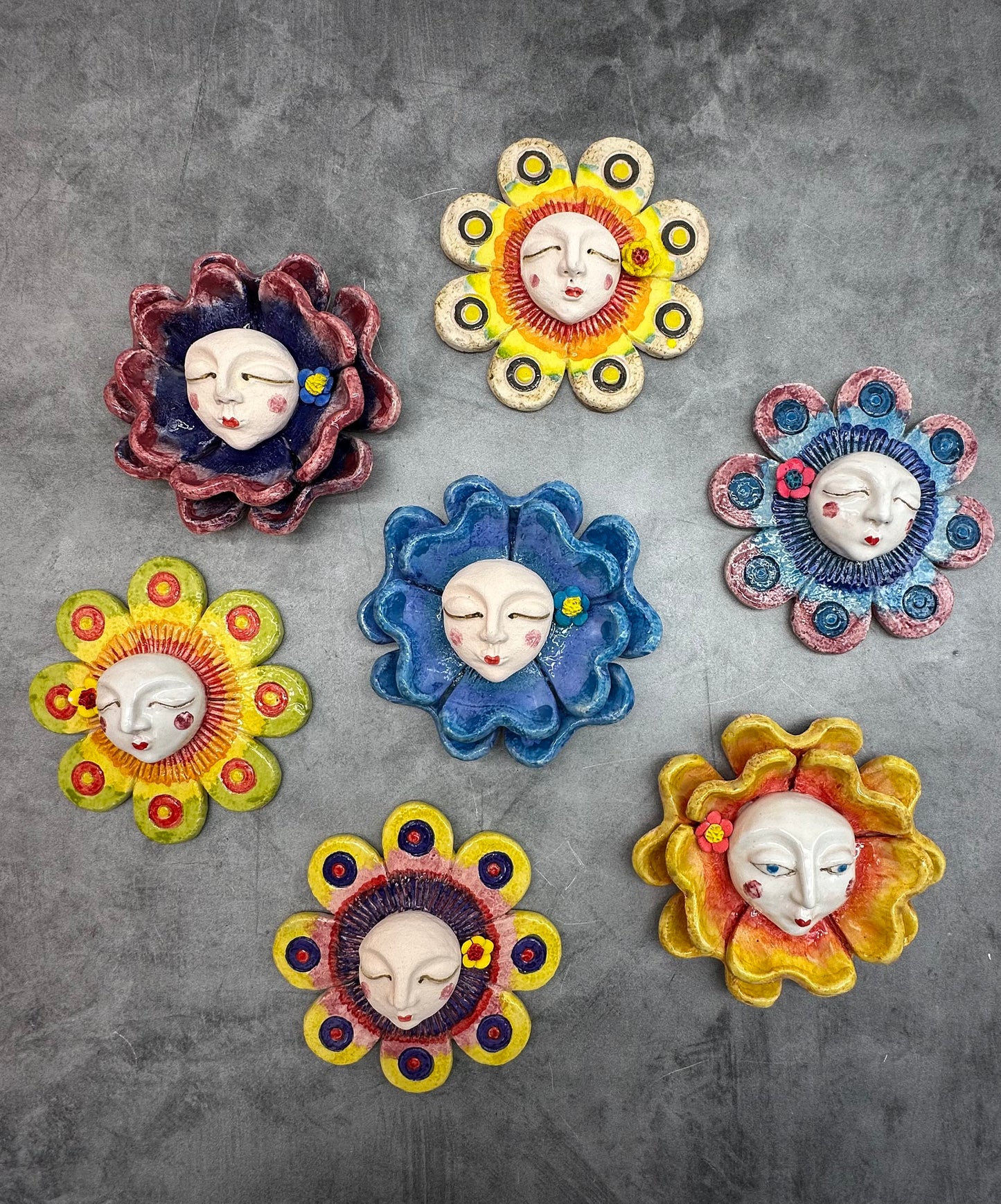 Mascaras en Flor ~ clay art wall