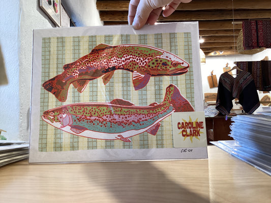 Striped Trout Art Print - 8” by 10”