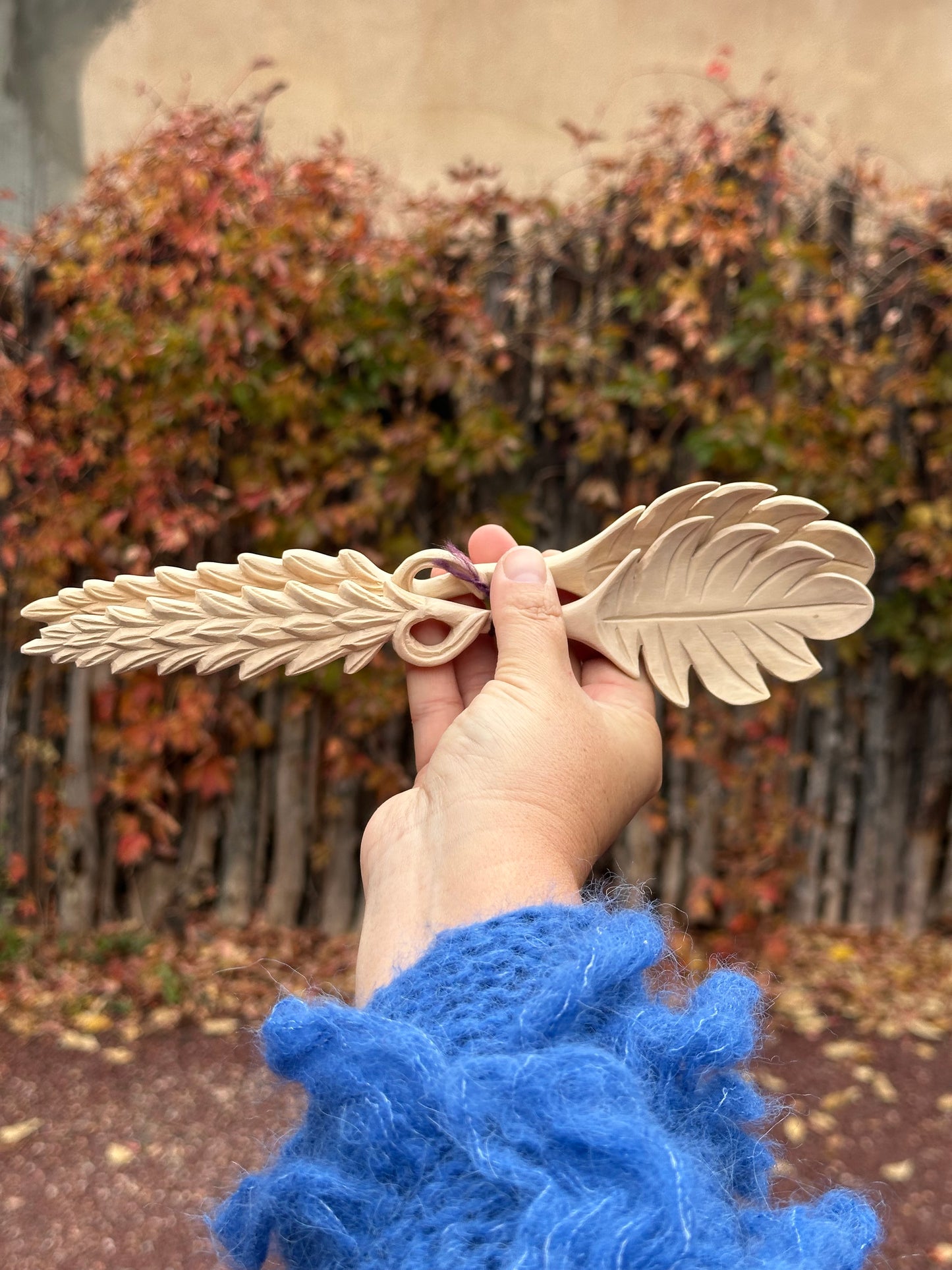 Wooden Utensil Set - Wheat Ear
