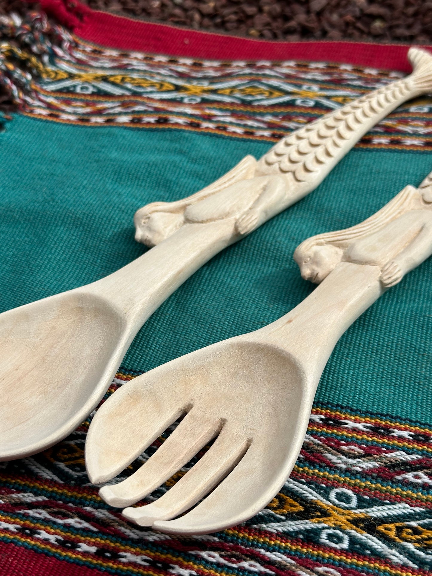 Wooden Utensil Set - mermaid