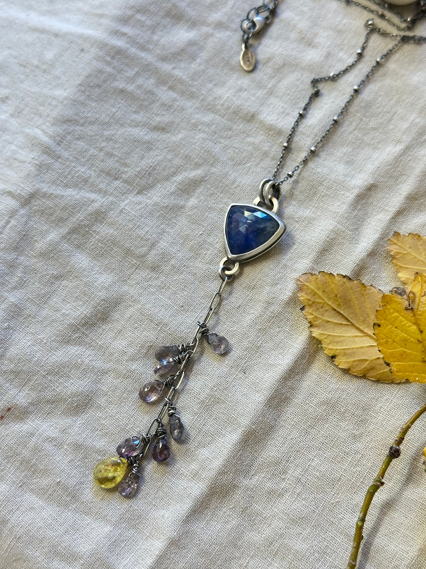 Tanzanite & Sterling Silver ~ Lariat Necklace