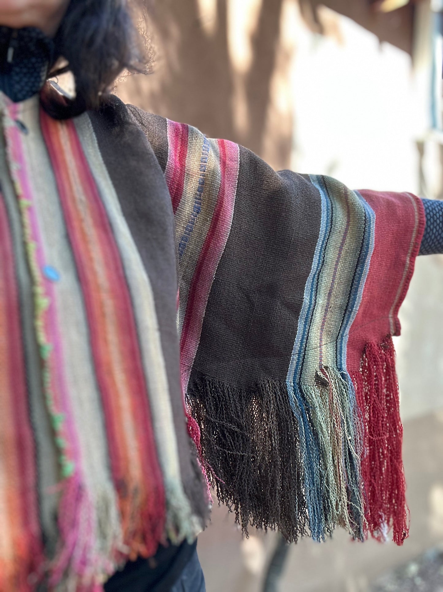 Upcycled Fringe Jacket ~ Cropped and three quarters sleeves