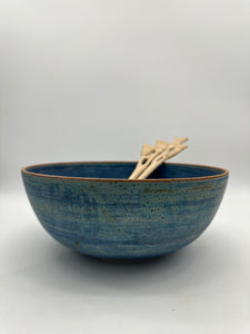 Denim Blue Salad Bowl - Stoneware