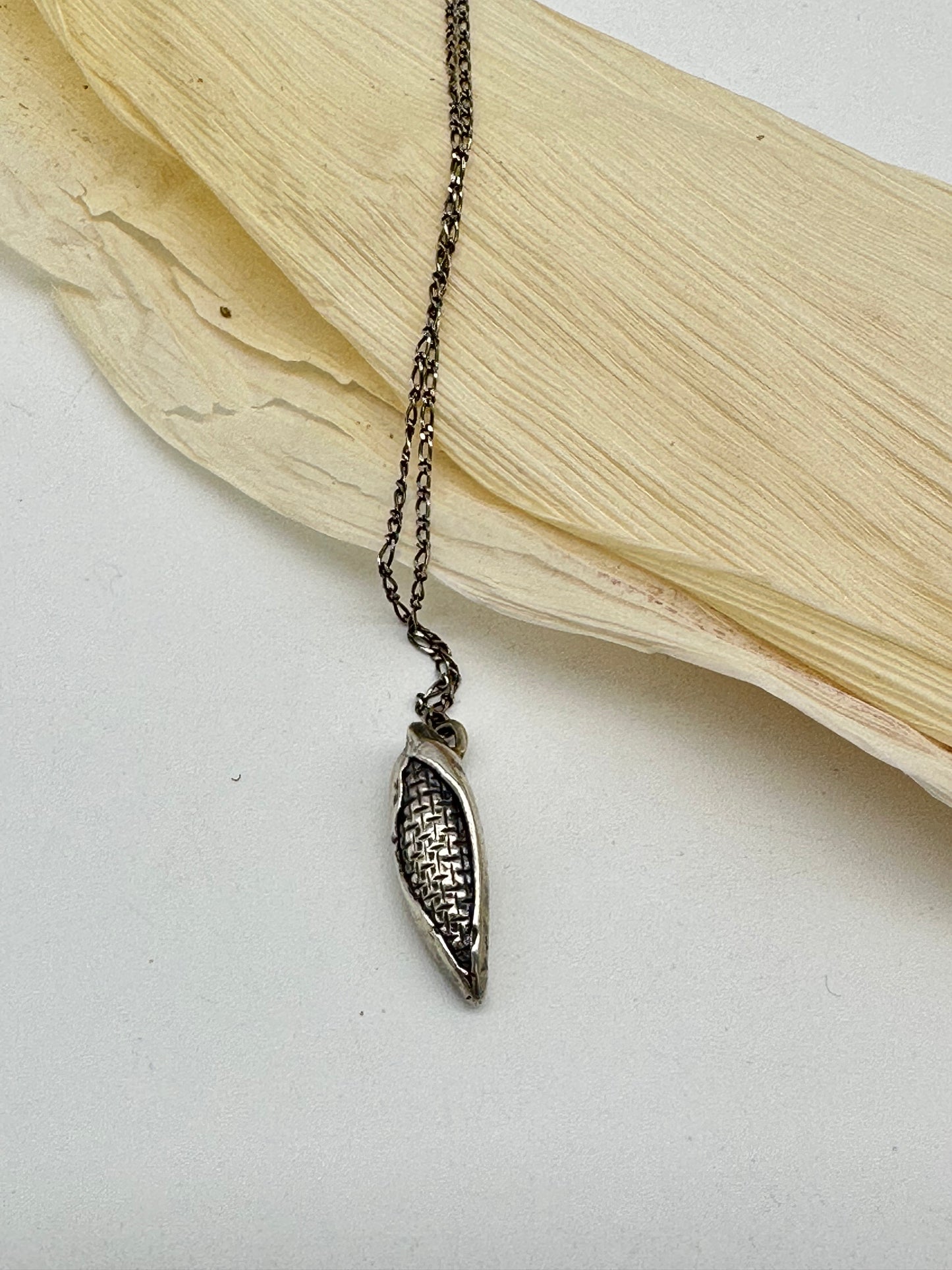 Maiz charm necklace ~ Sterling Silver