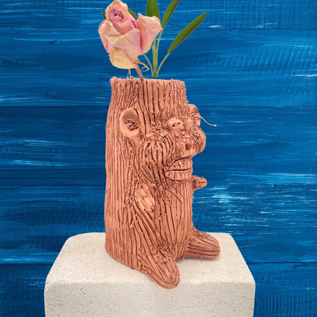 Terracota face planter - One of a Kind