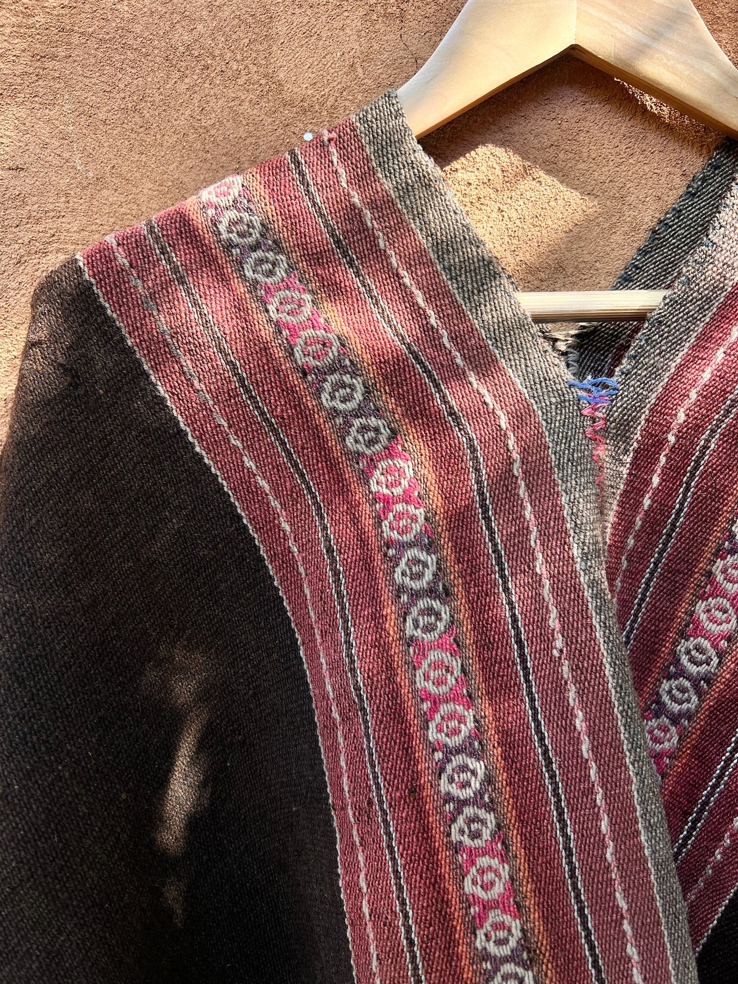 Cropped Aguayo Poncho ~ handwoven