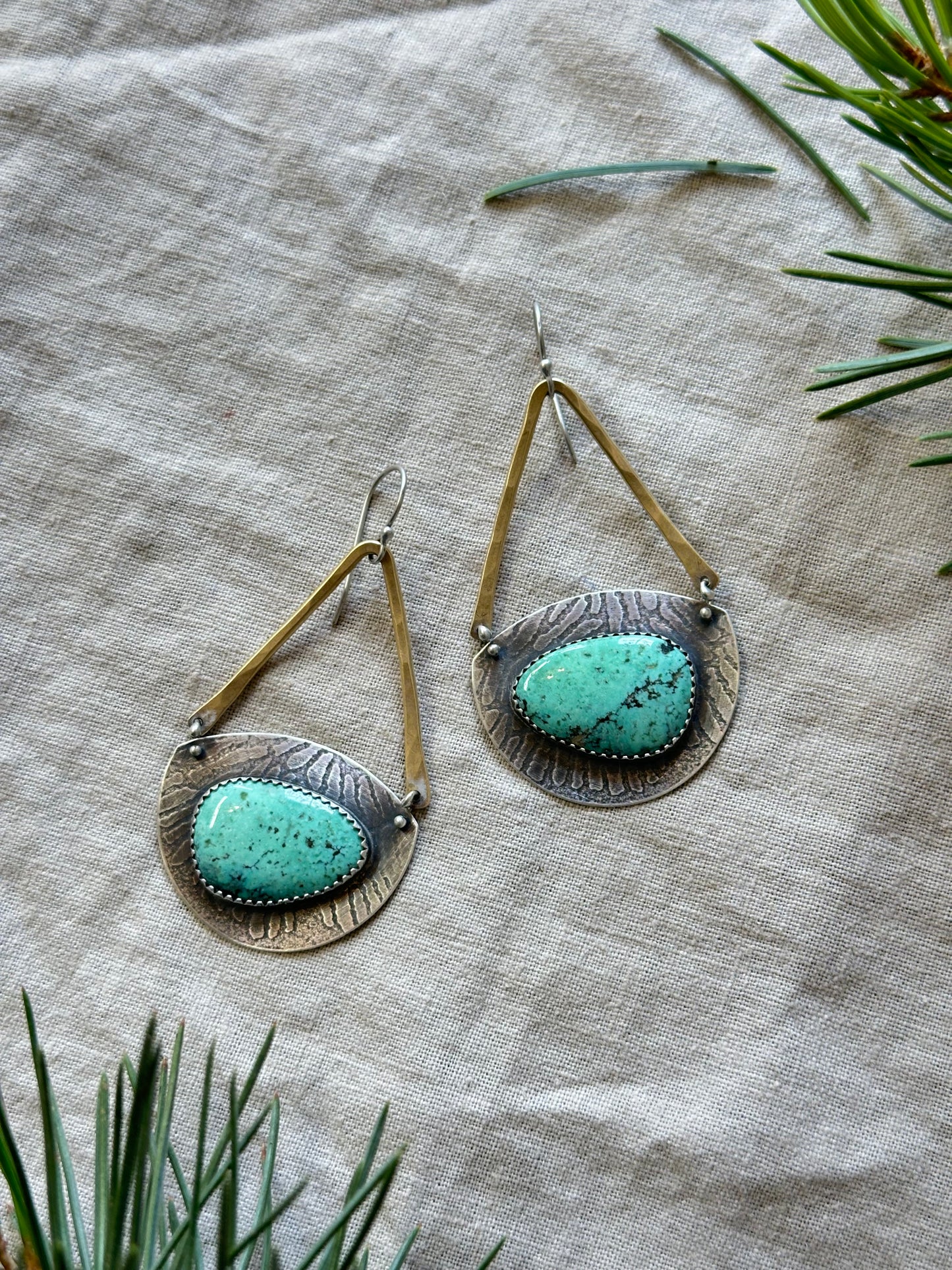 Number 8 Turquoise ~ dangling earrings