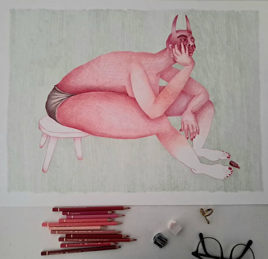 Tengo un Proyecto - color pencils on cotton paper - 18x24