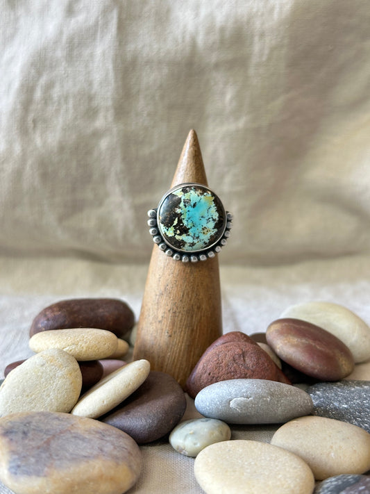 Blue Moon Turquoise and Sterling Silver Ring - size 6