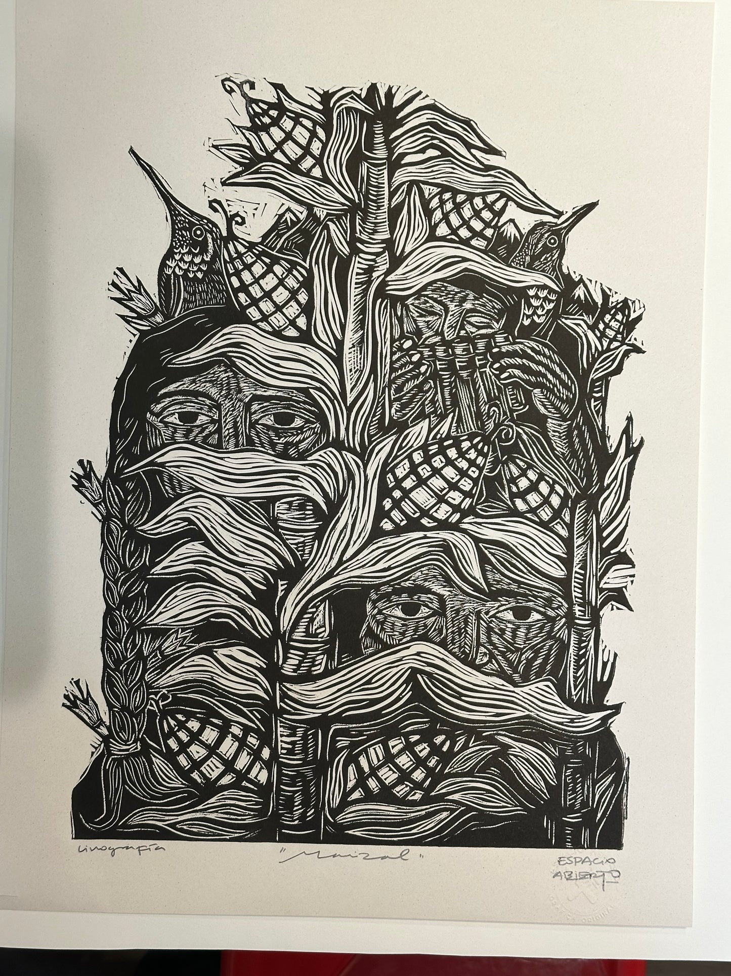 Maizal ~ Linocut Print