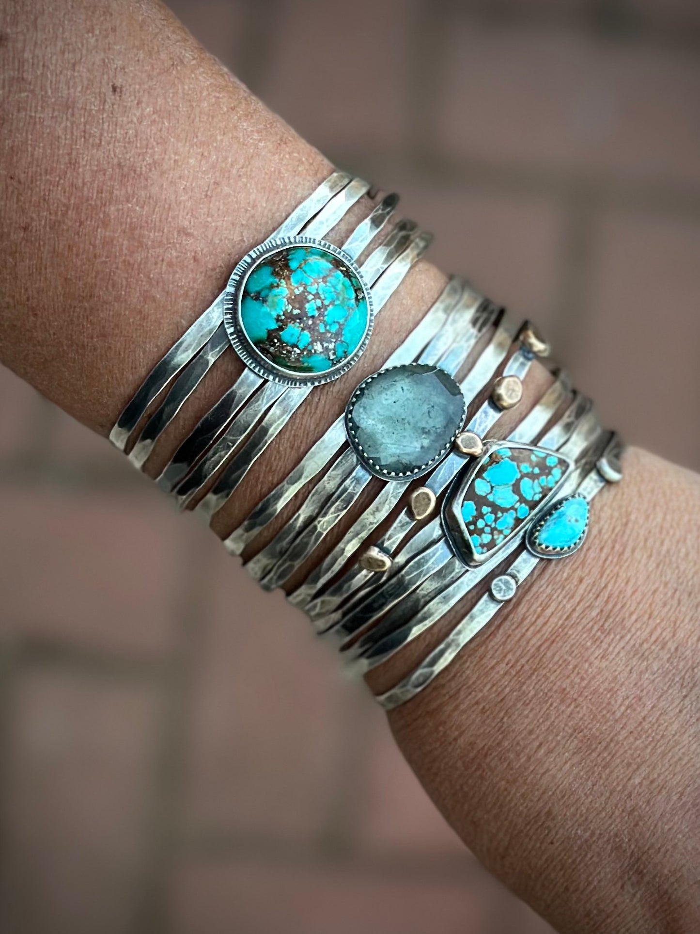 Stacked - Attached Bracelet - SierraBella Turquoise ~ Cuff with Movement - ready to ship