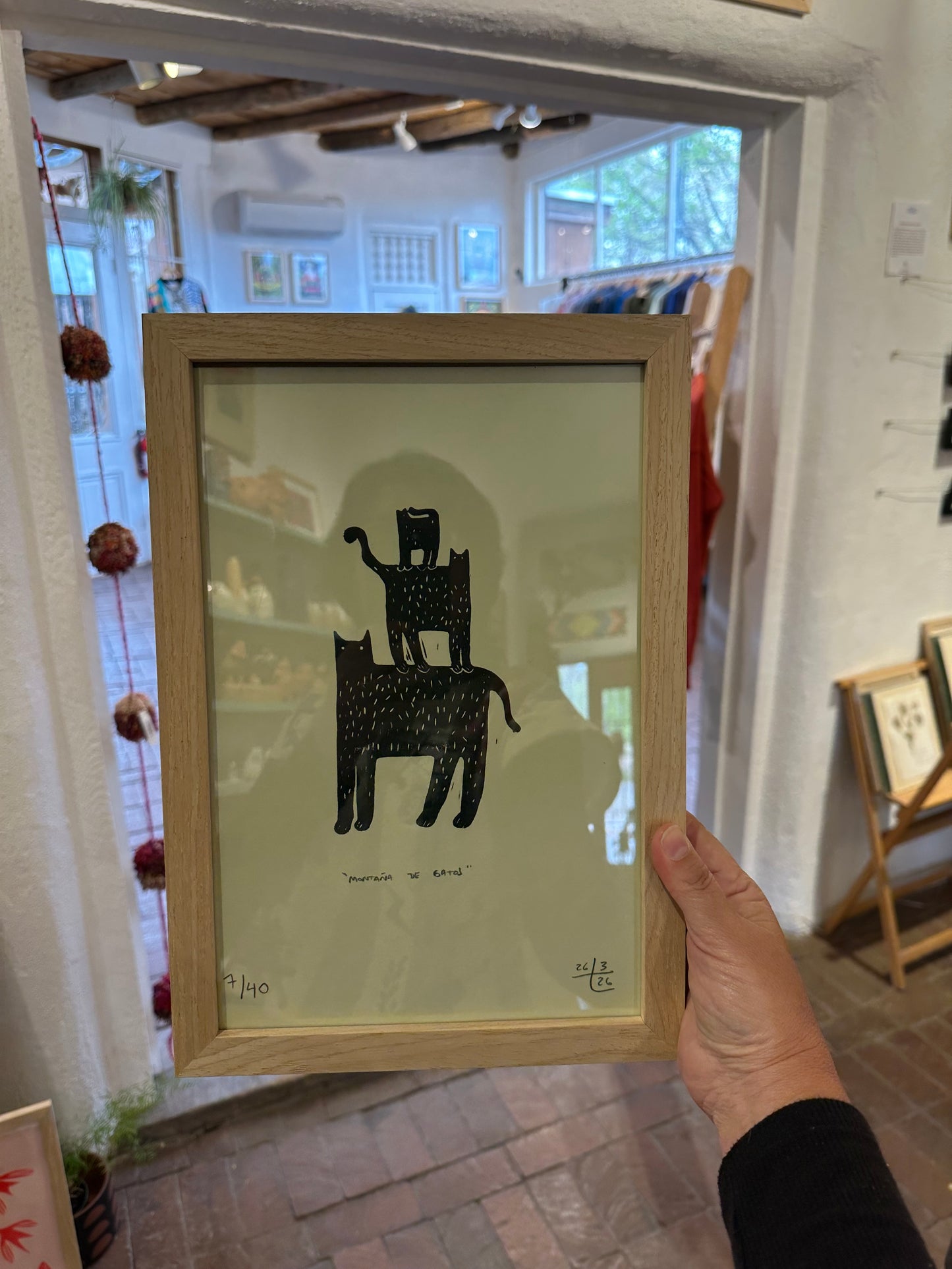 Montana de Gatos - Linocut