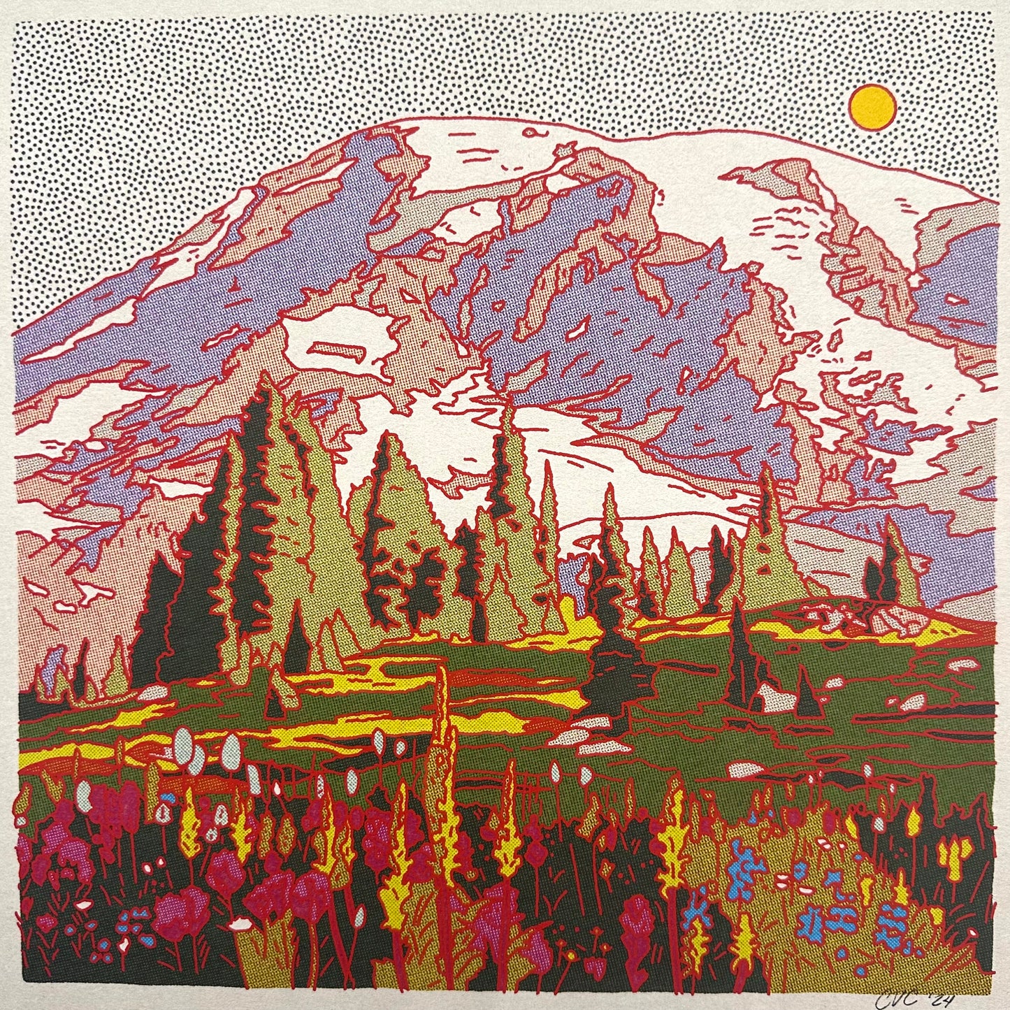 Mount Rainier -  NM05 - 12 x 12 print