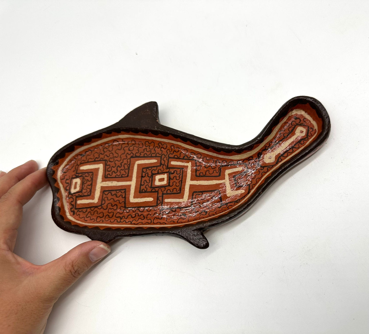 Shipibo river fish - Ceramic platter