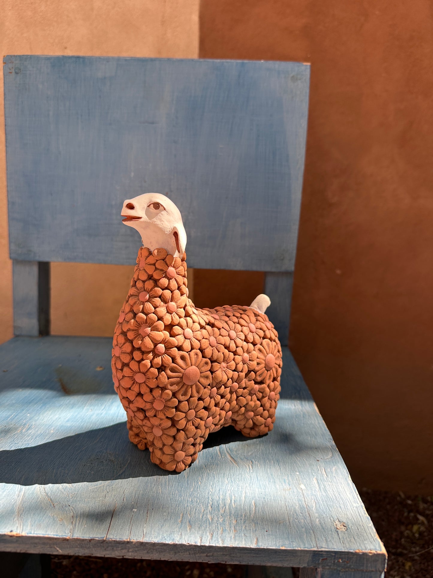 Large Llama with Flowers