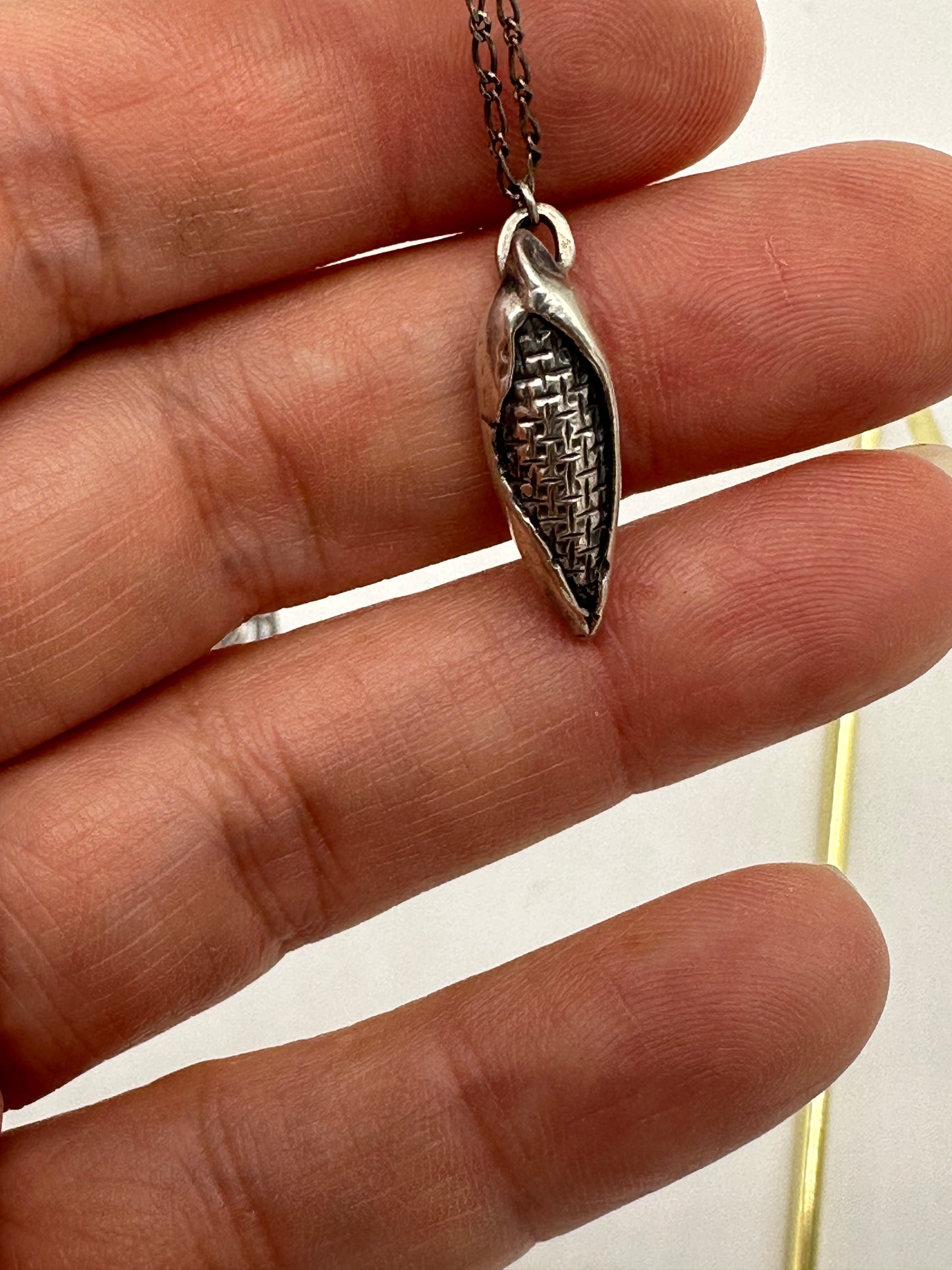 Maiz charm necklace ~ Sterling Silver