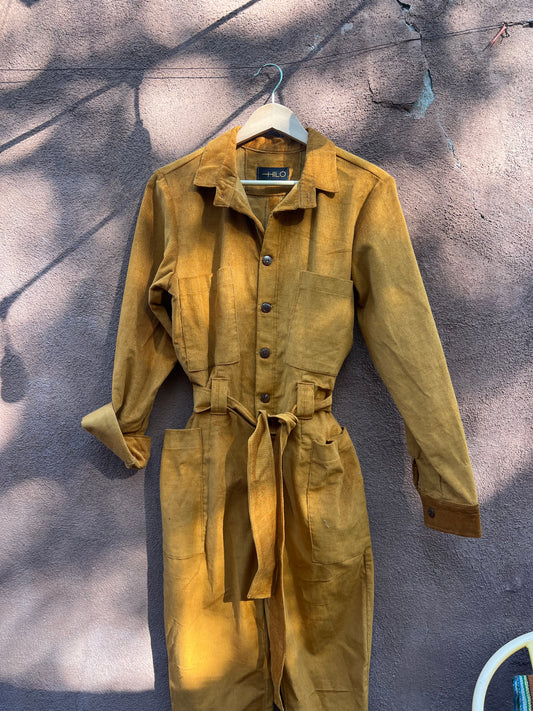 Jumpsuit - Mustard Corduroy - long sleeves