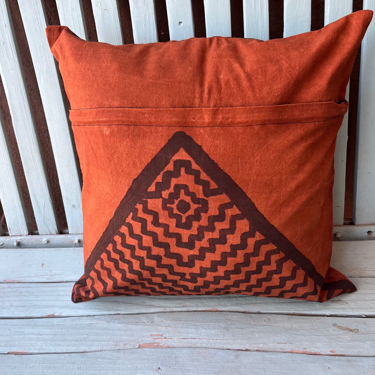 Square Pillowcases ~ Natural dyed and Hand painted.