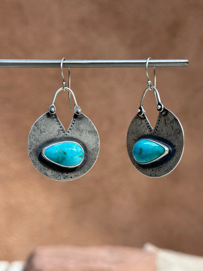 Kingman Turquoise and Sterling Silver Earrings