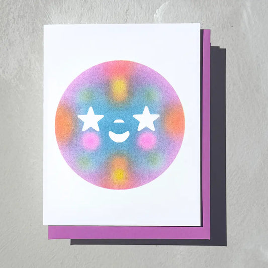 Greeting card~ Star Eyes ~ blank Interior