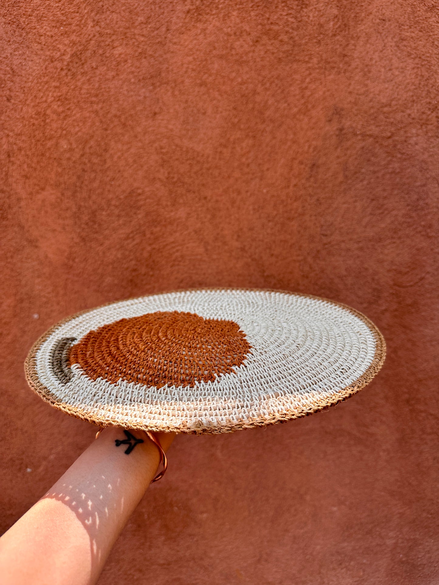 Medium basket dish - orange