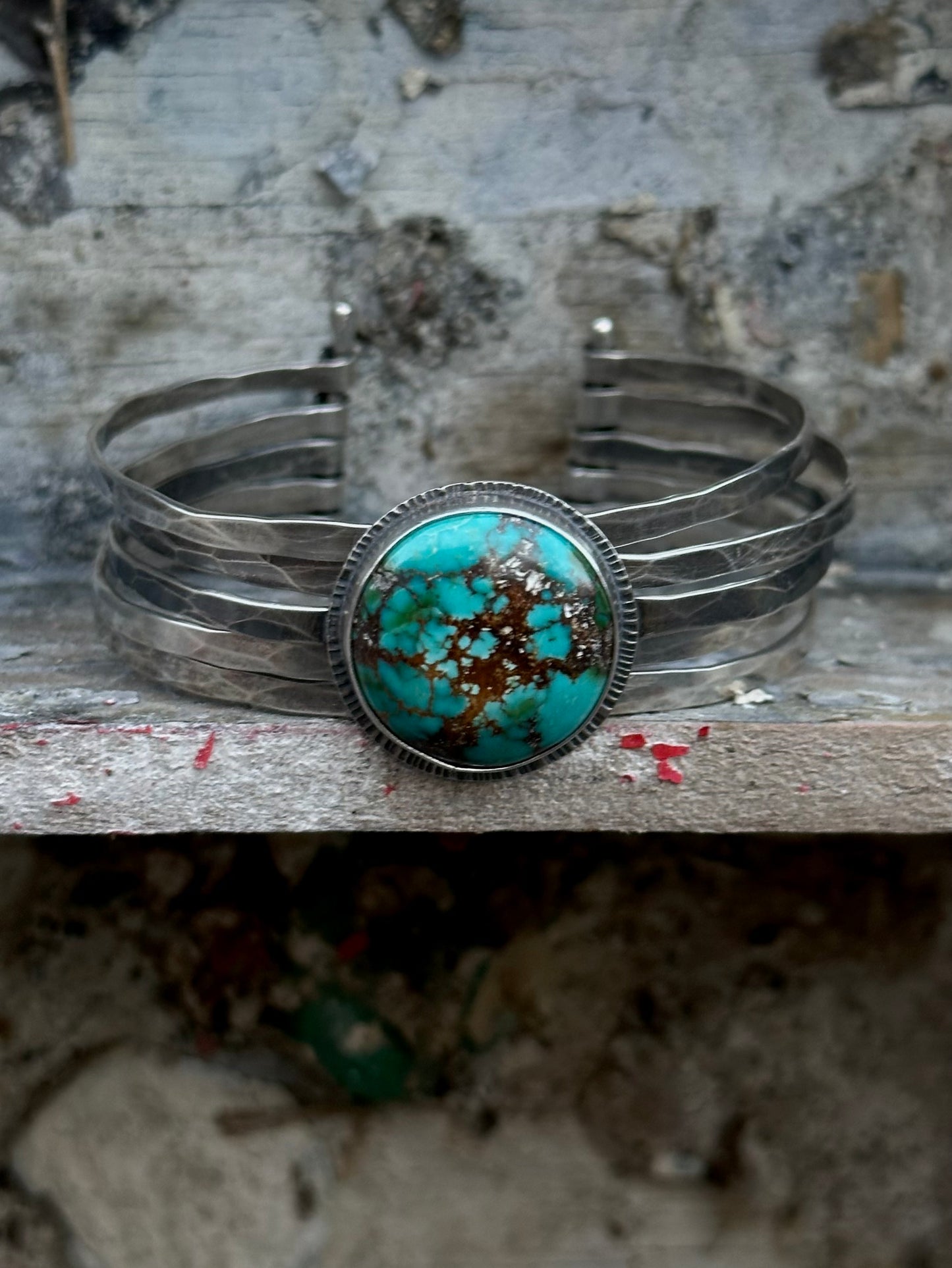 Stacked - Attached Bracelet - SierraBella Turquoise ~ Cuff with Movement - ready to ship