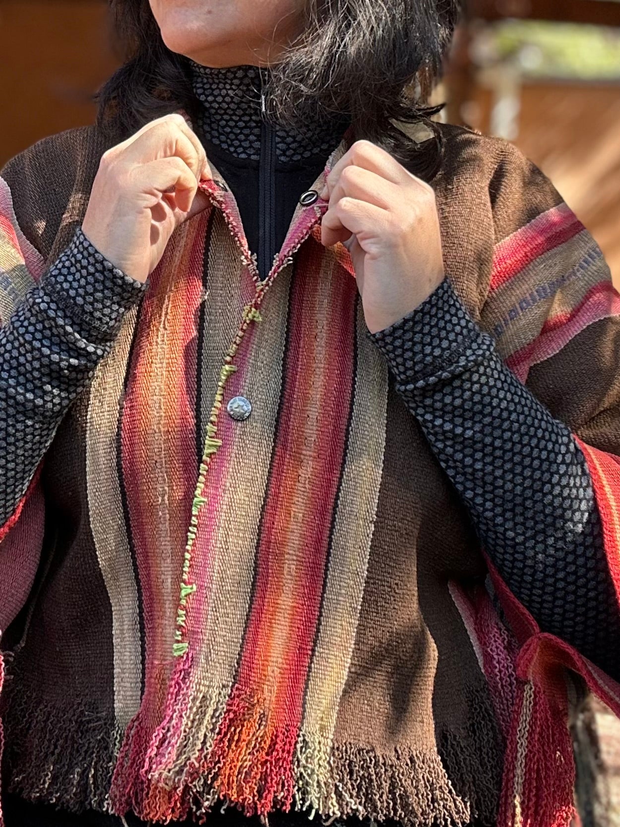 Upcycled Fringe Jacket ~ Cropped and three quarters sleeves