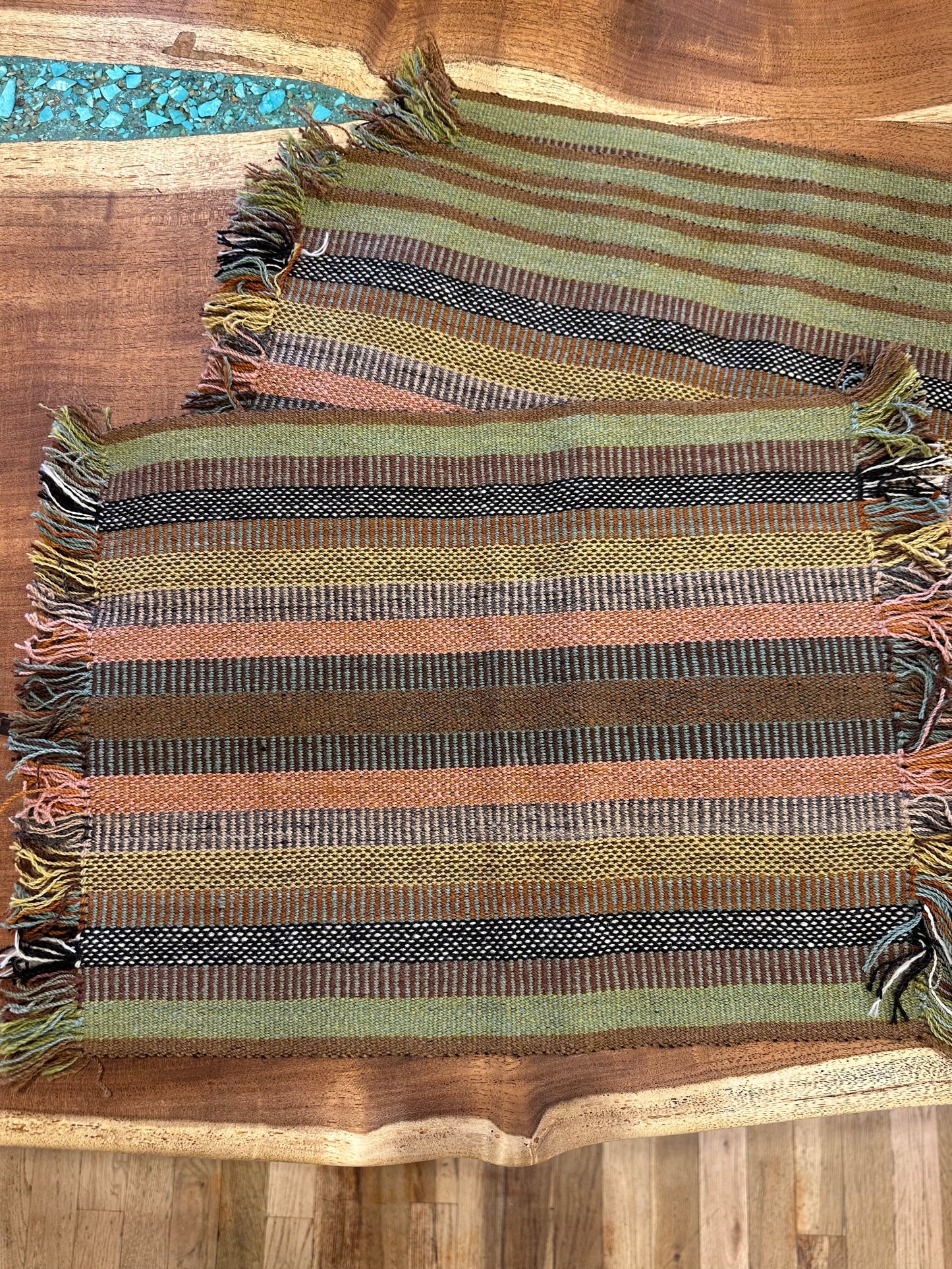 100% Sheep Wool Placemats - multicolored - Set of 6