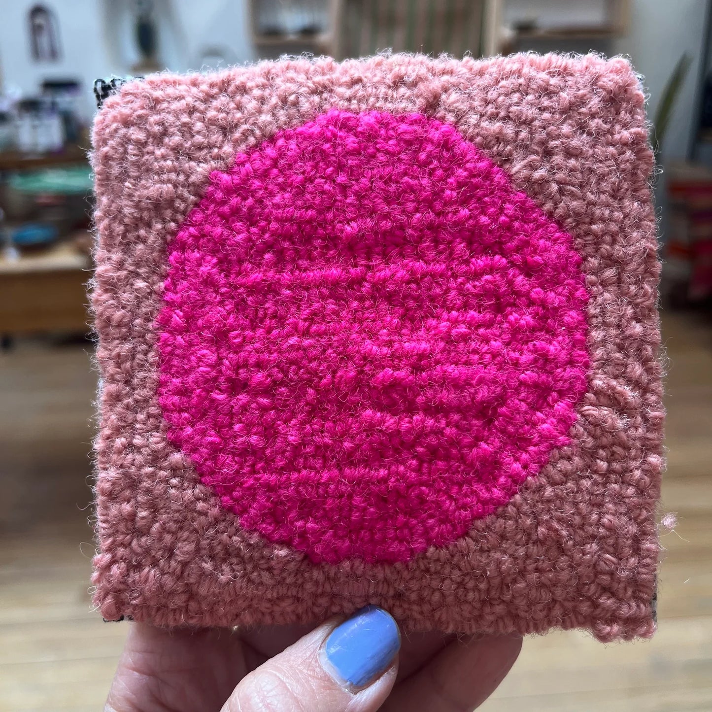 Coasters - pink & salmon