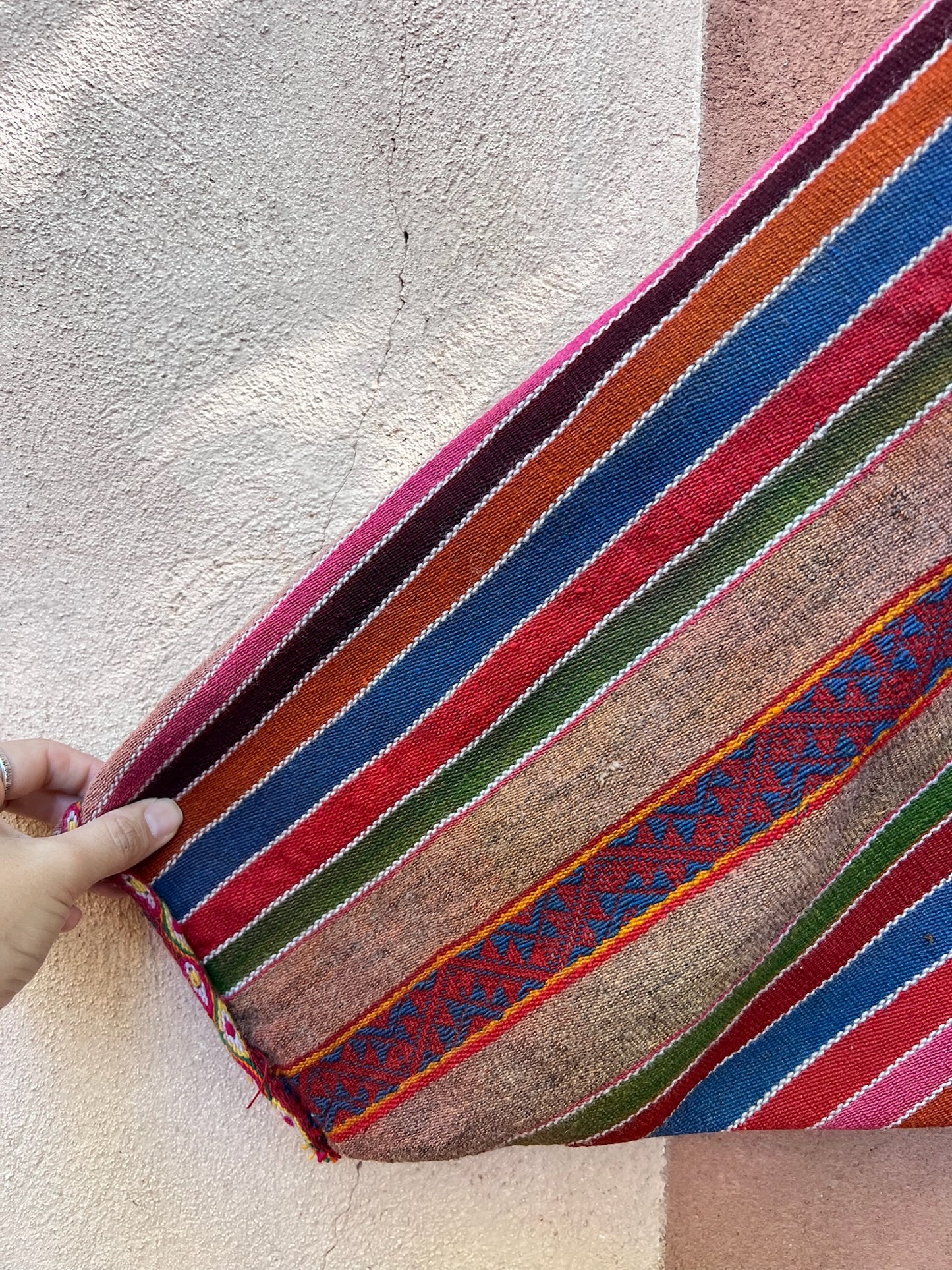 Upcycled Cropped Jacket - Bat sleeves - Antique Aguayo