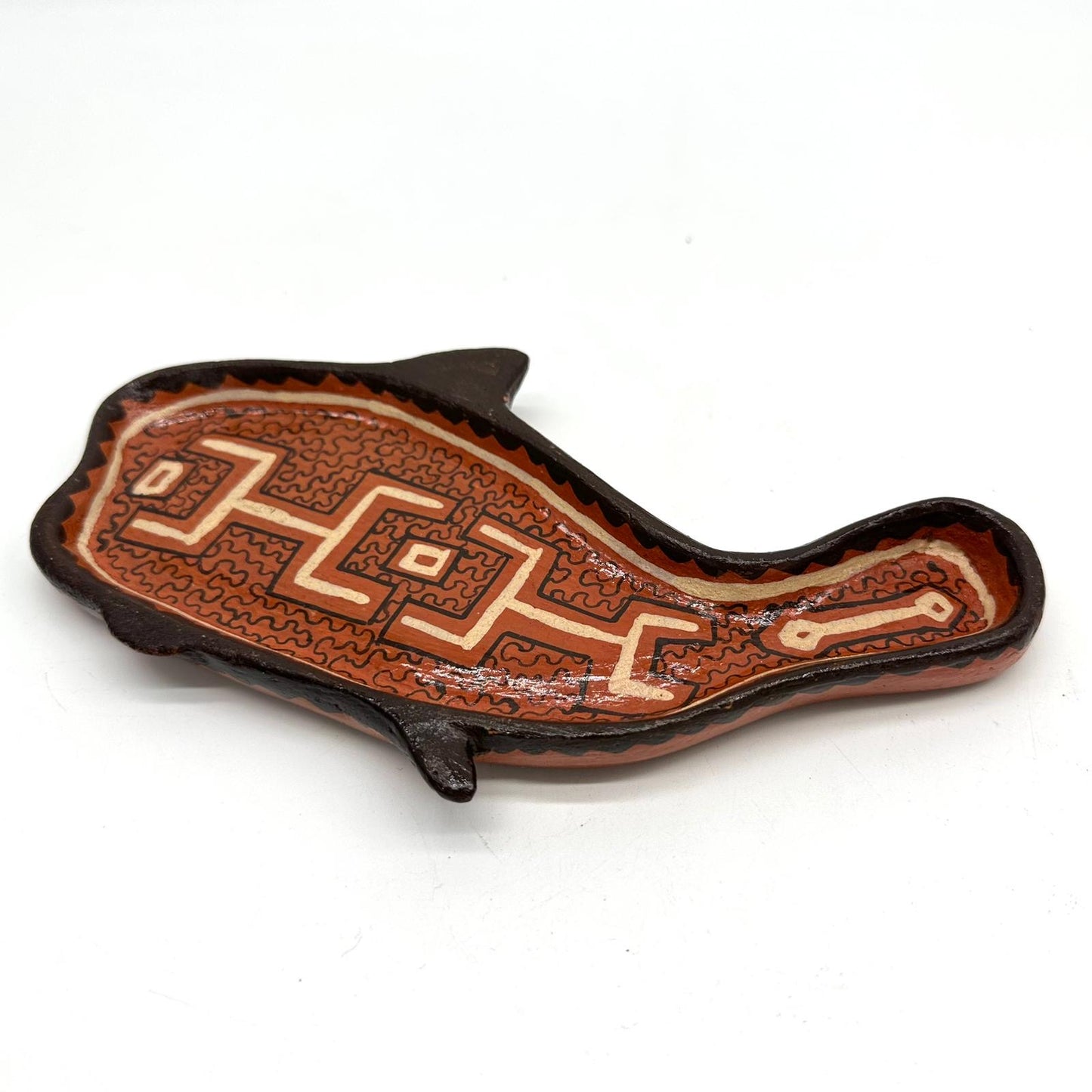 Shipibo river fish - Ceramic platter