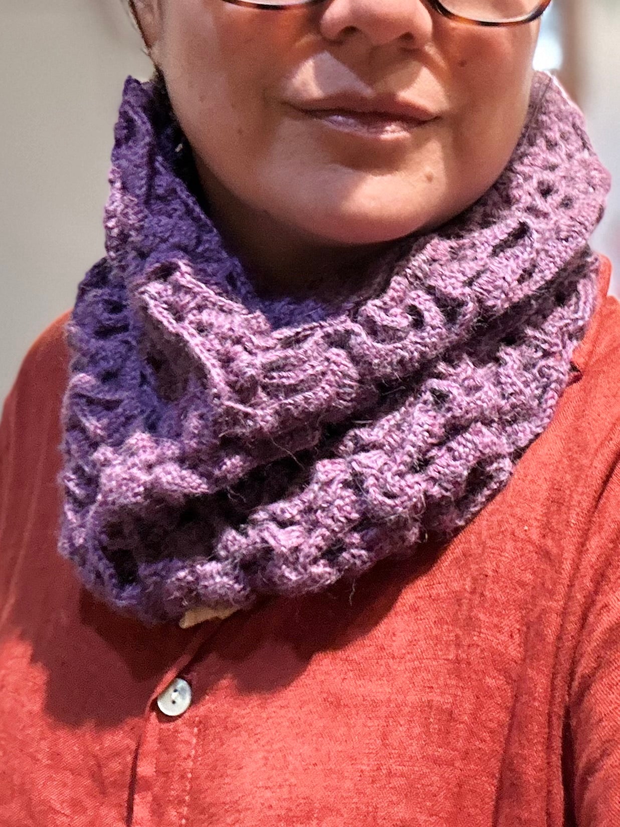 Neck Gaiter 100% Baby Alpaca - purple