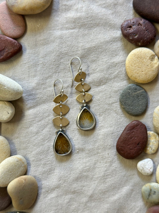 Dendritic Agate ~ Sterling Silver and brass