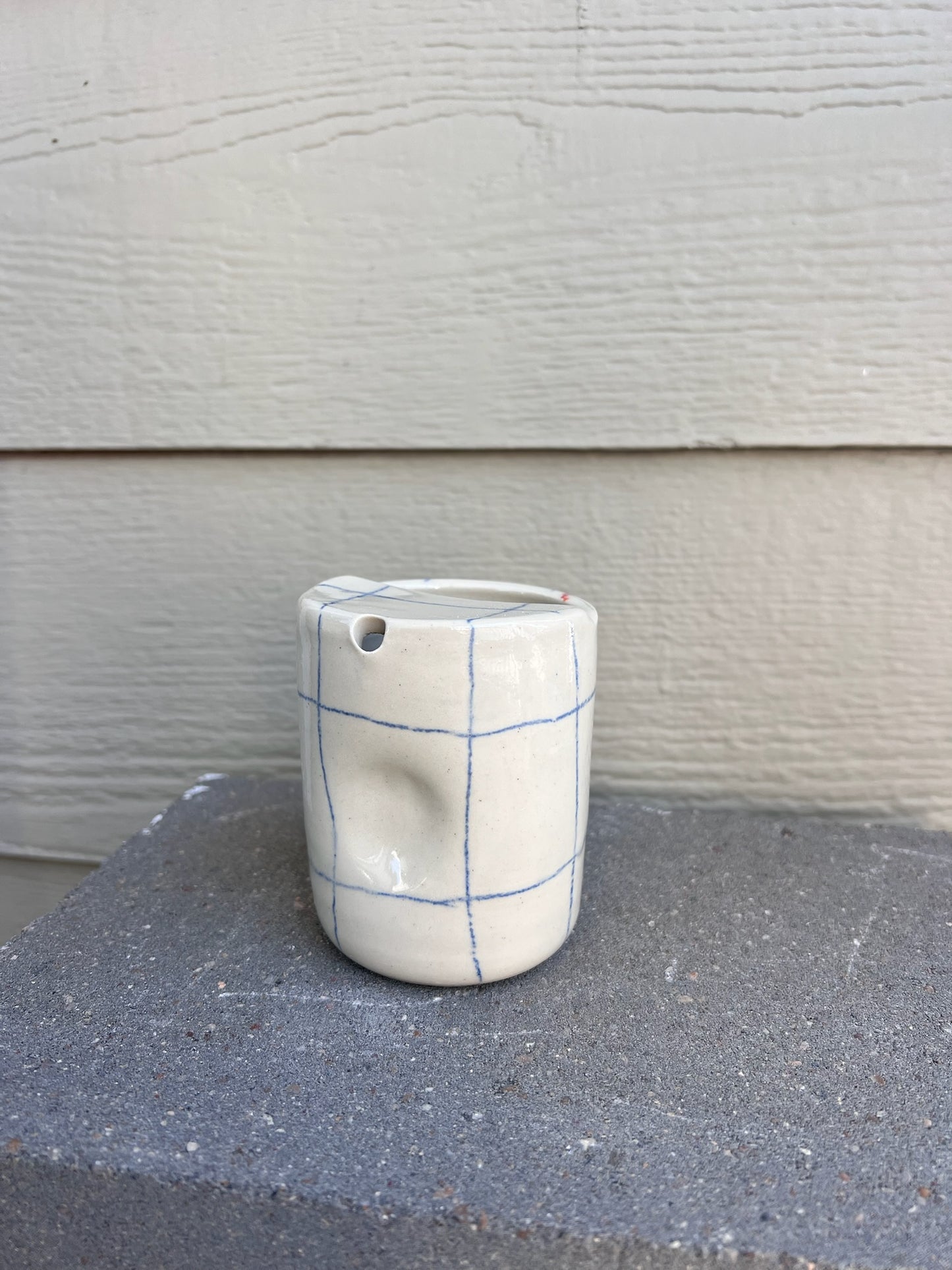 Travel Tumbler ~ Thumb print - Blue Crayon