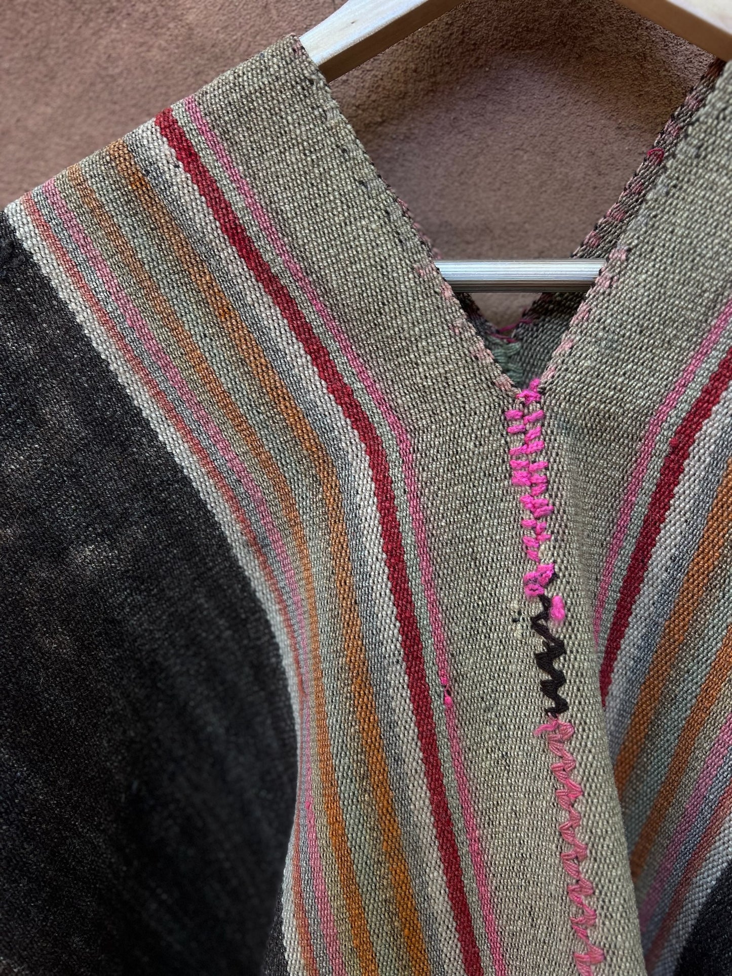 Cropped Aguayo Poncho ~ handwoven