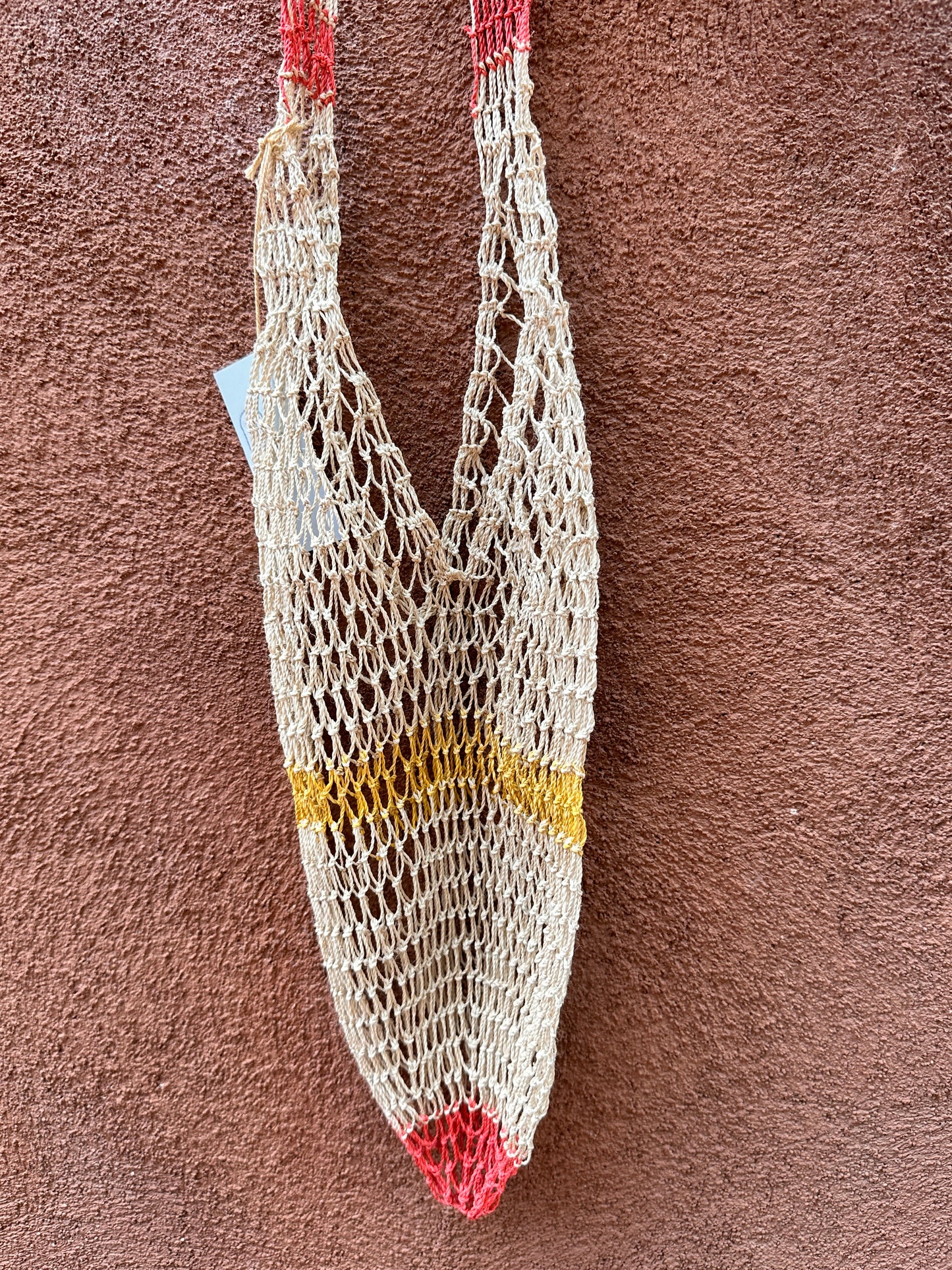 Small yellow & pink Chambira tote