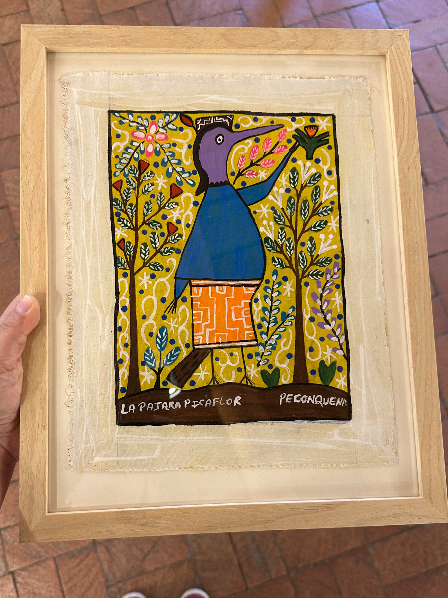 La Pajara Picaflor ~ acrylic on canvas - 9.5” x 12”
