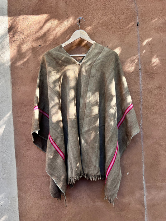 One of a Kind Antique Poncho - alpaca