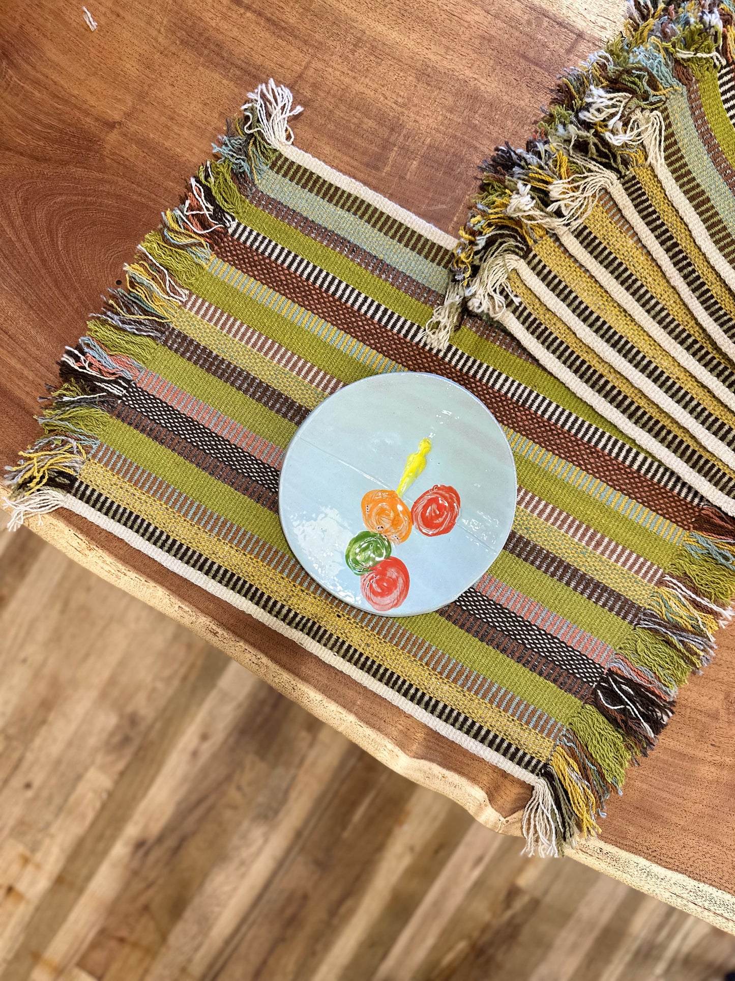 100% Sheep Wool Placemats - multicolored - Set of 6