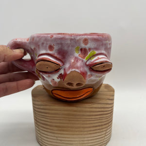 Face Mugs ~ red clay