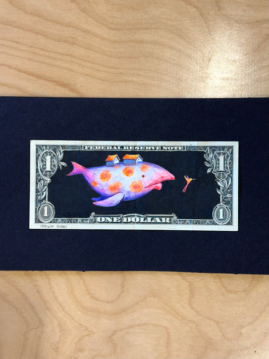 Dollar Migrante - Original illustrations - 9”x4” framed