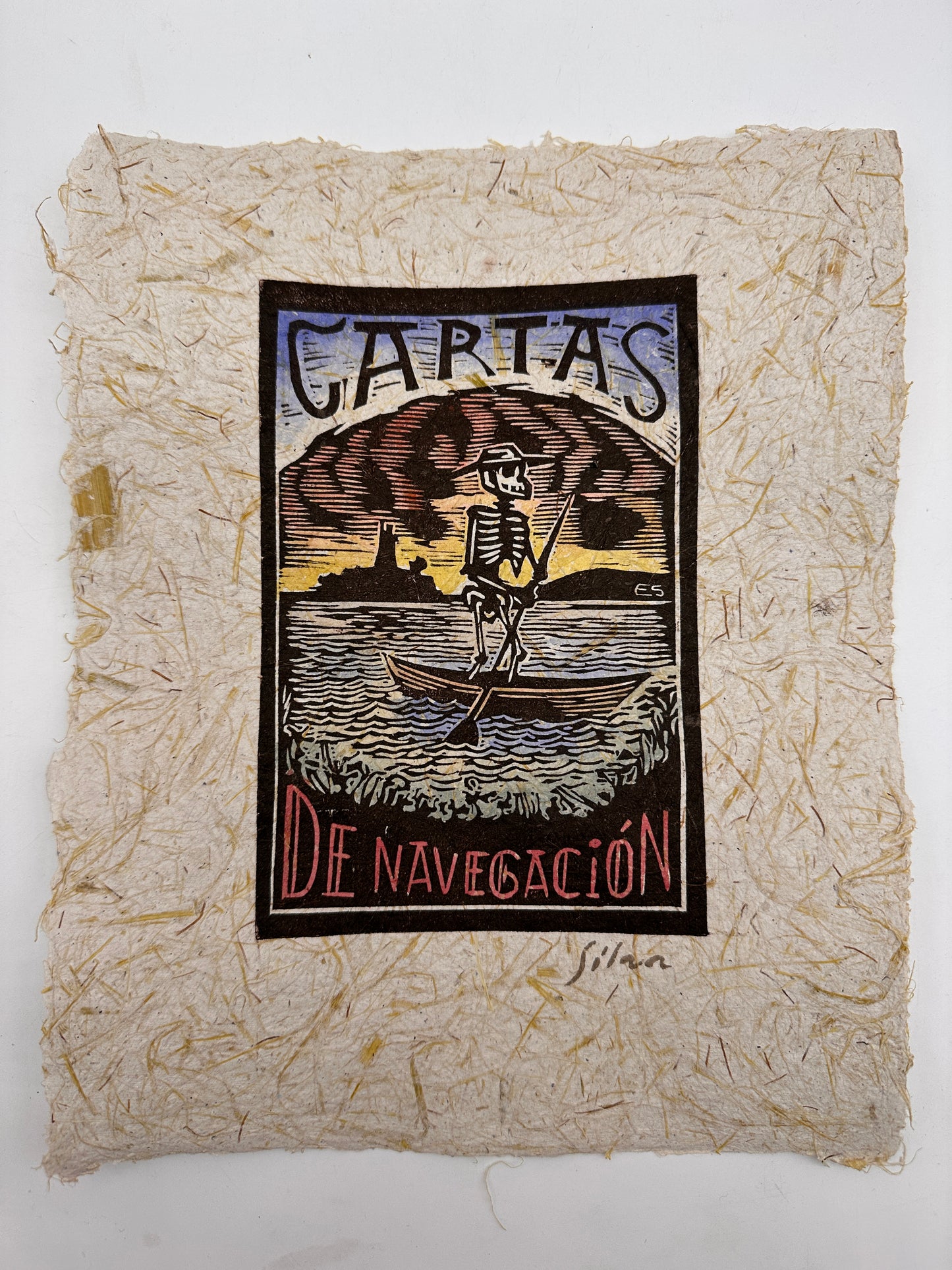 Lino prints with envelope ~ 12” x 9.25”