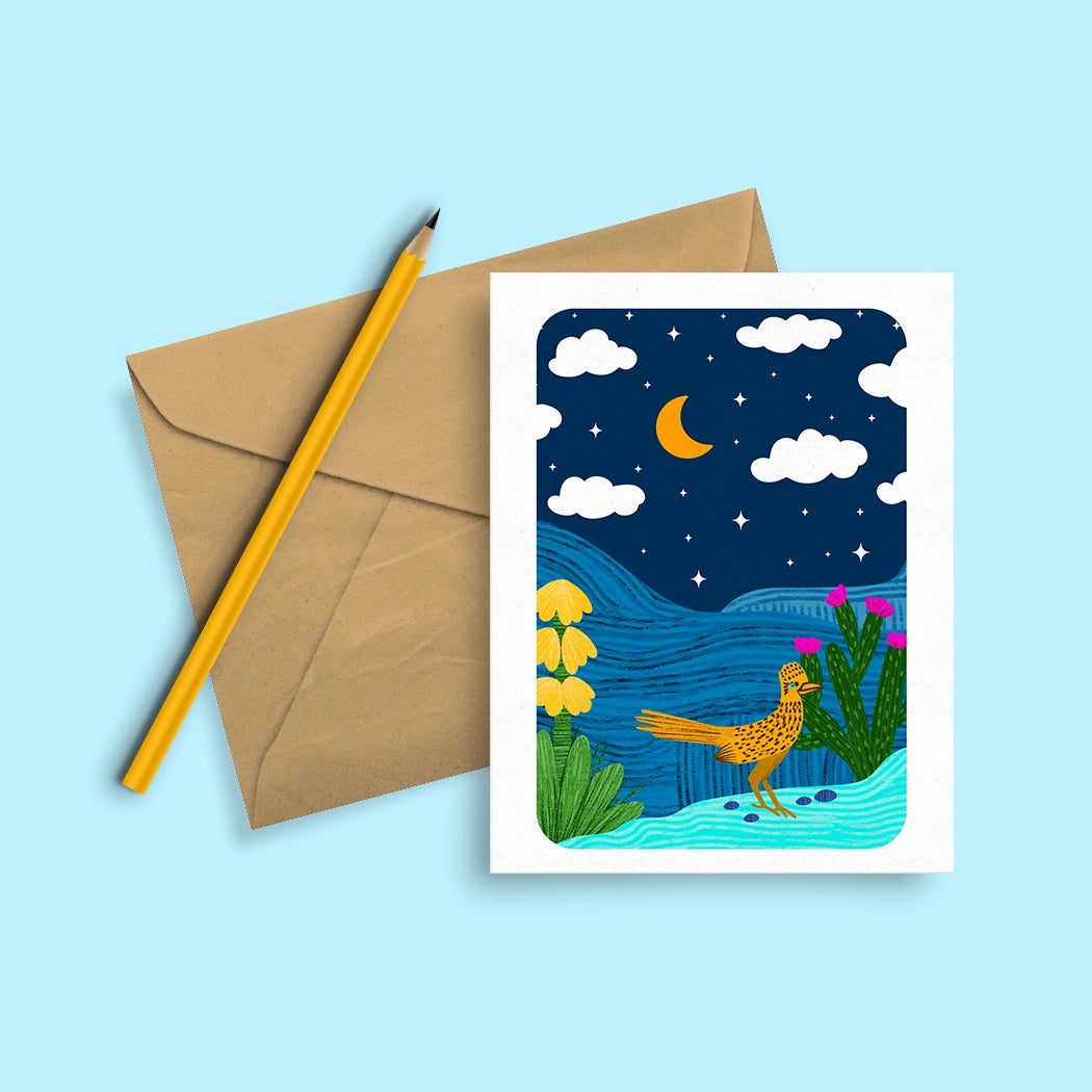 Squidly Designs ~ Roadrunner Desert Night