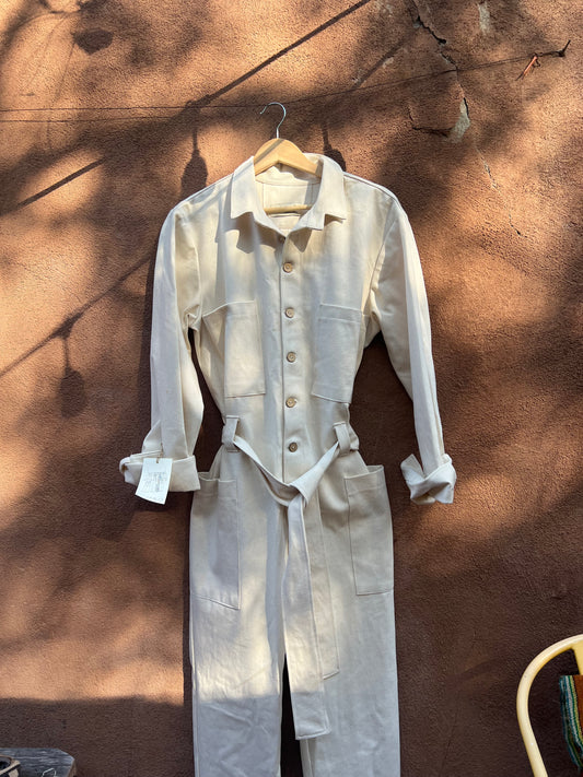 Jumpsuit - Cream Denim - Large
