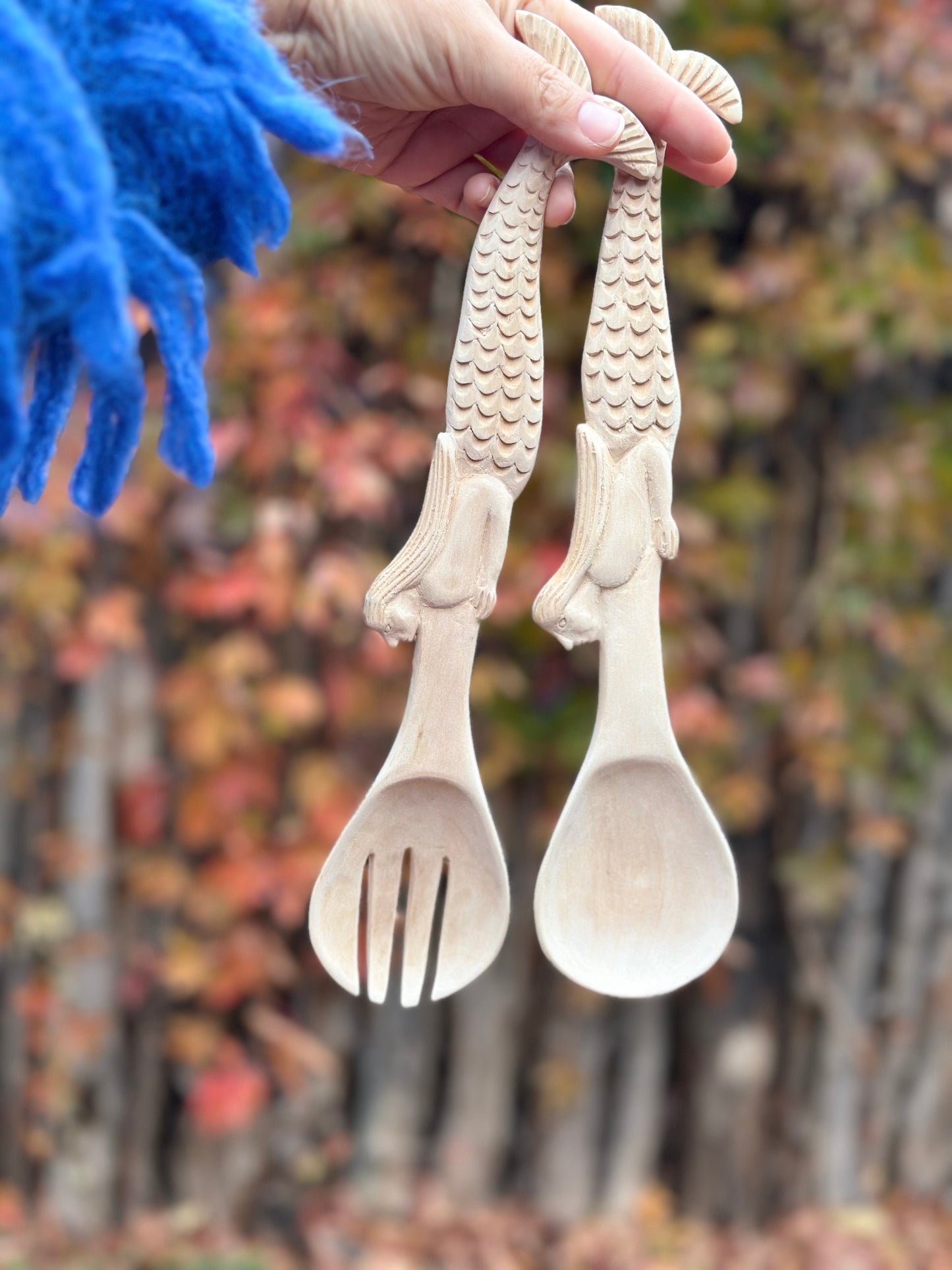 Wooden Utensil Set - mermaid
