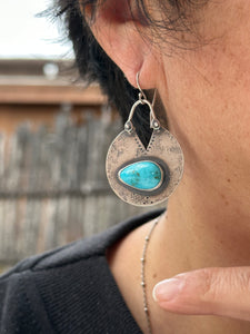 Kingman Turquoise and Sterling Silver Earrings