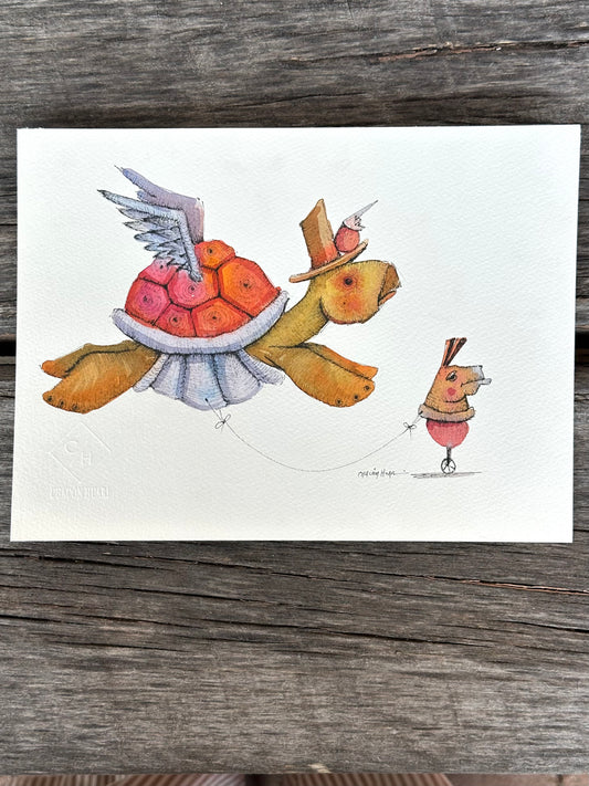 10x12 framed ~ Migrantes - Original illustrations