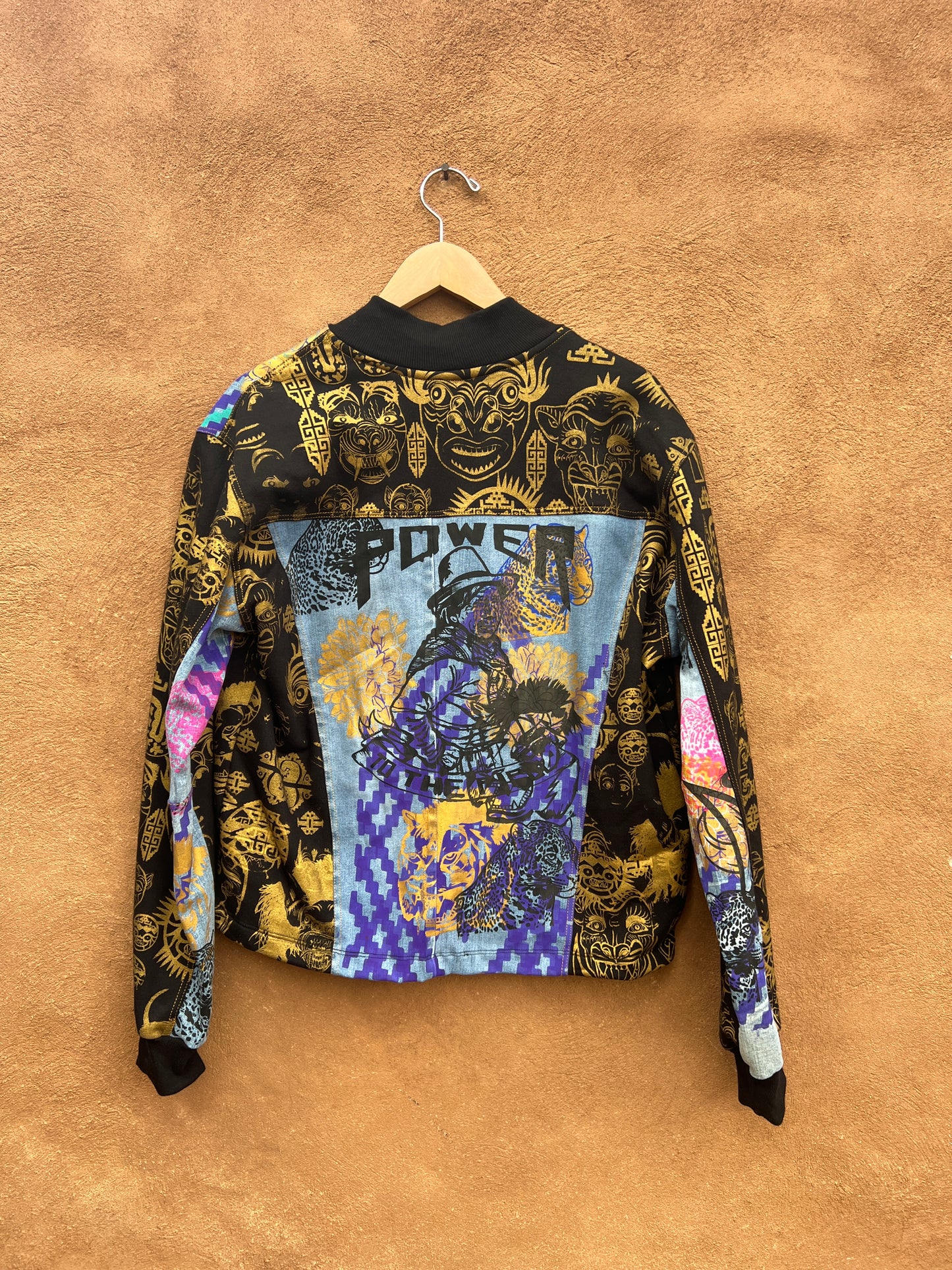 Upcycled Jacket ~ screenprinted - medium