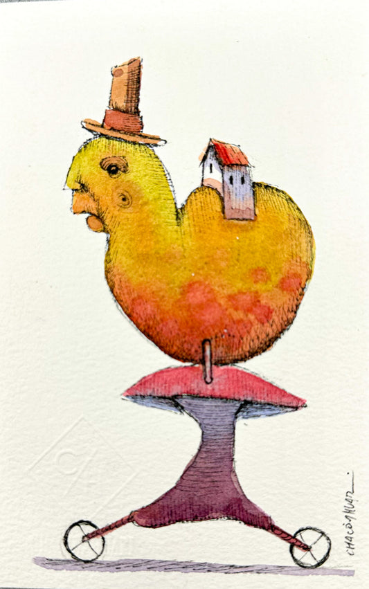 Small Migrantes - Original illustrations - 6 x 8 framed