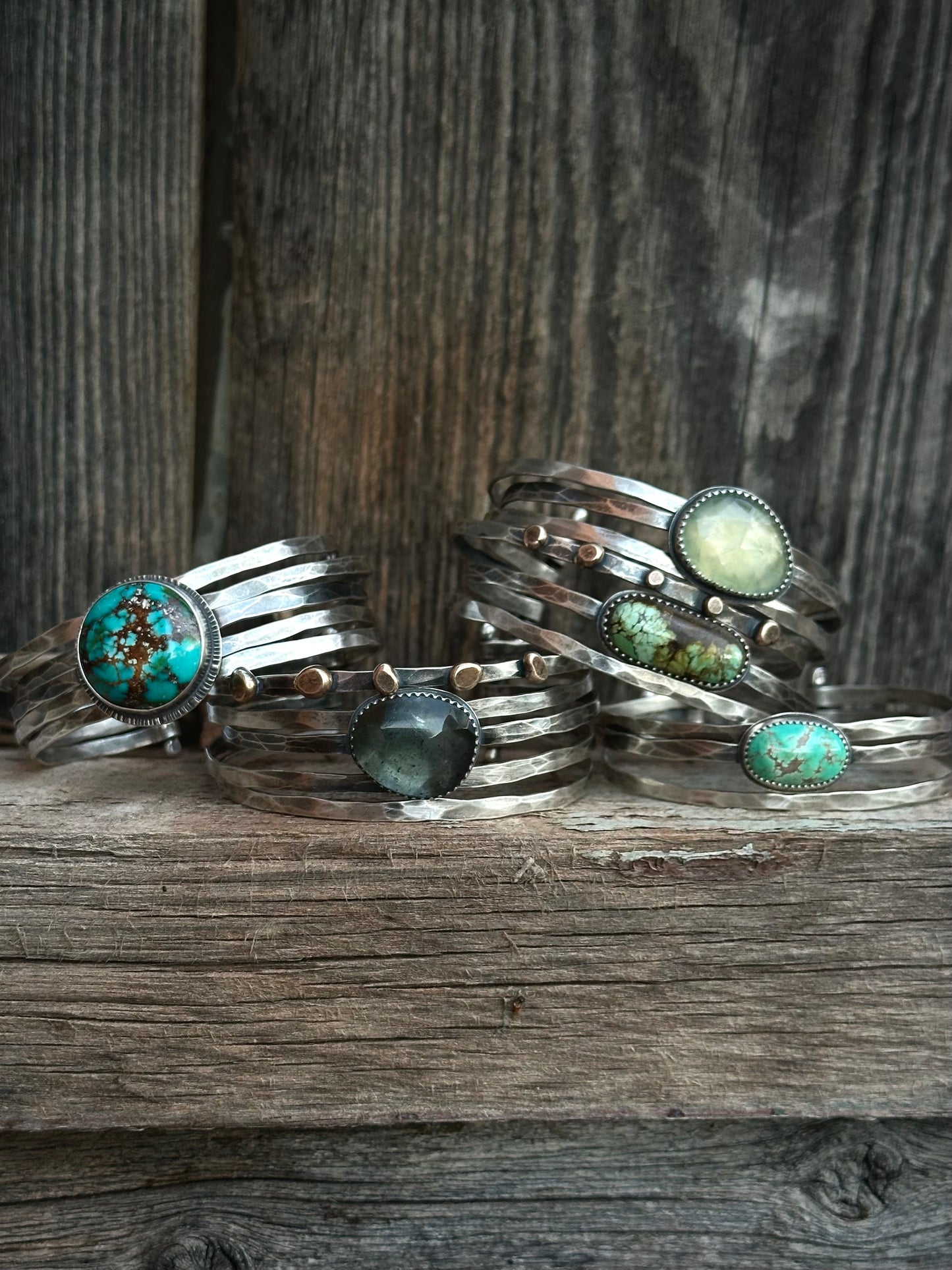 Stacked - Attached Bracelet - SierraBella Turquoise ~ Cuff with Movement - ready to ship